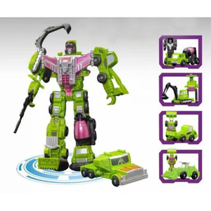 おもちゃ 変形ロボット 戦神金刚  8840 4体合体工程ロボット グリーン