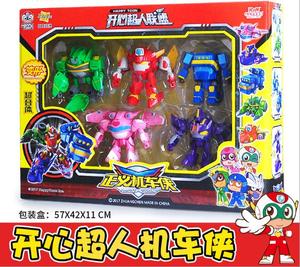 おもちゃ 変形ロボット５体合体 开心超人联盟 机车侠