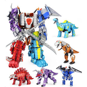 おもちゃ  合金 変形 ロボット 恐竜のロボット Dinobots  JinJiang 007B  5体合体で巨大ロボに 5体セット