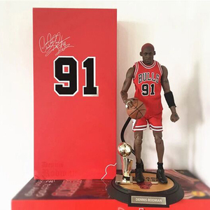 バスケットボール NBA スター Dennis Rodman 300mm PVC製 塗装済み可動フィギュア レッド