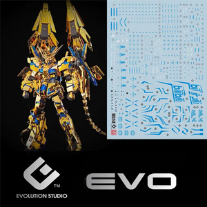 【EVO】RG Unicorn Phenex ブルーバージョン ガンダム ガンプラ ディテールアップ用水転写式デカール