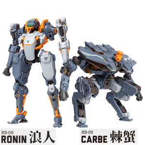 おもちゃ 変形 ロボット Hardcore Mecha 核誠治造  RB-09 RONIN & RB-05 CARBE 攻撃変形装甲 合体可能