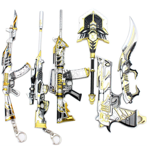 おもちゃ アーミー 装備品 合金 刀 剣 銃 150~220mm 塗装済みアクションフィギュアの武器 6体セット（21245）