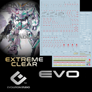 【EVO】MGEX Unicorn RX-0 ガンダム ガンプラ ディテールアップ用水転写式デカール