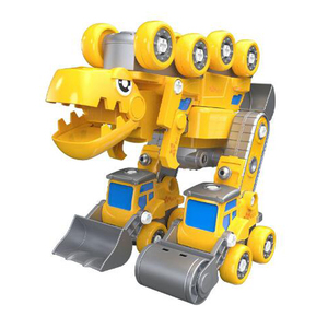 おもちゃ 変形 ロボット ERCHAOXI TOYS 城市建筑暴龙  イエロー  5合1