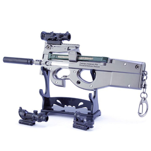 おもちゃ アーミー 装備品 合金 铳 P90 185mm 塗装済みアクションフィギュアの武器