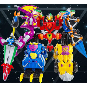 おもちゃ 変形ロボット 闘龍戦士６の龍卡の戦 ６体合体で巨大ロボットに