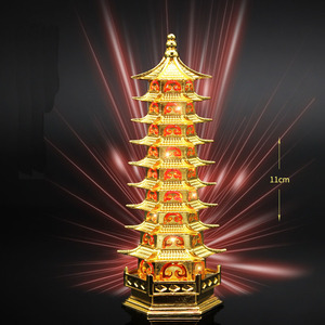 おもちゃ 仏教建築の塔 背景ディスプレイ 情景板 フィギュア エフェクト 特殊効果 撮影用 発光可能 (22145)