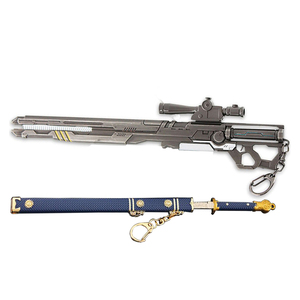 おもちゃ アーミー 装備品 合金 刀 剣  狙撃铳 220mm 塗装済みアクションフィギュアの武器 2点セット (22514）