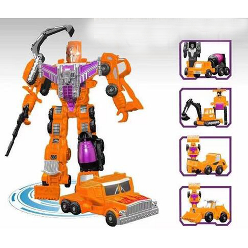 おもちゃ 変形ロボット 戦神金刚  8841 4体合体工程ロボット イエロー
