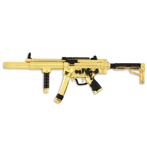 おもちゃ アーミー 装備品 合金 武器 MP5 90mm 塗装済みアクションフィギュアの武器 （23024）
