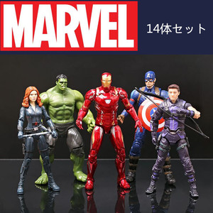 ［正規品］MARVEL おもちゃ ヒーロー キャラクター  160mm~175mm ABS&PVC製 塗装済みアクションフィギュア 14体セット