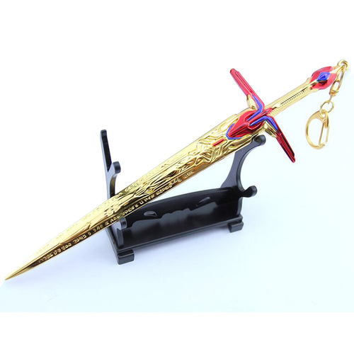 品切 おもちゃ アーミー 装備品 合金 刀 剣 220mm 塗装済みアクションフィギュアの武器 ゴールド