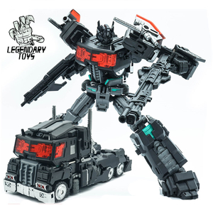 品切れ  おもちゃ 合金 変形 ロボット LEGENDARY TOYS LT03 ブラックバージョン オプティマスプライム Optimus Prime合金 拡大版 