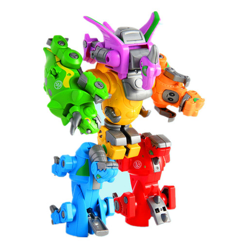 おもちゃ XINLEXIN TOYS 変形ロボット 恐竜ロボット 6体合体 巨大ロボットに