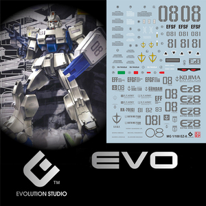 【EVO】MG Ez-8 Gundam RX-79[G] Ez-8 ガンダム ガンプラ ディテールアップ用水転写式デカール