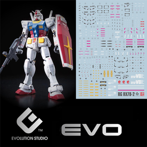 【EVO】RG Gundam RX-78-2 ガンダム ガンプラ ディテールアップ用水転写式デカール