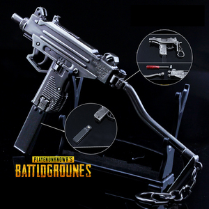 おもちゃ アーミー 装備品 合金 武器 UZI 150mm 塗装済みアクションフィギュアの武器 グレー（230770)