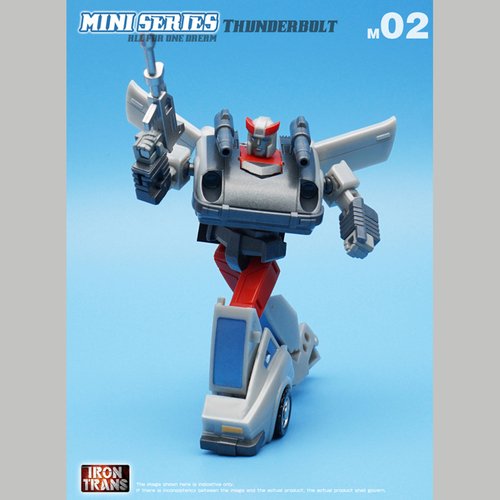 品切れ おもちゃ 合金 変形 ロボット IRONTRANS Mini Series M02 Thunderbolt