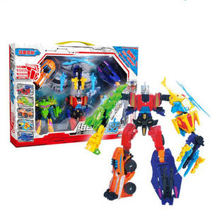 「品切れ」特注 おもちゃ 変形 ロボット5体合体 HQ-1559