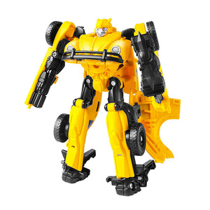 おもちゃ ミニ 変形 ロボット Machine Boy BQ804 慣性モーター付き イエロー